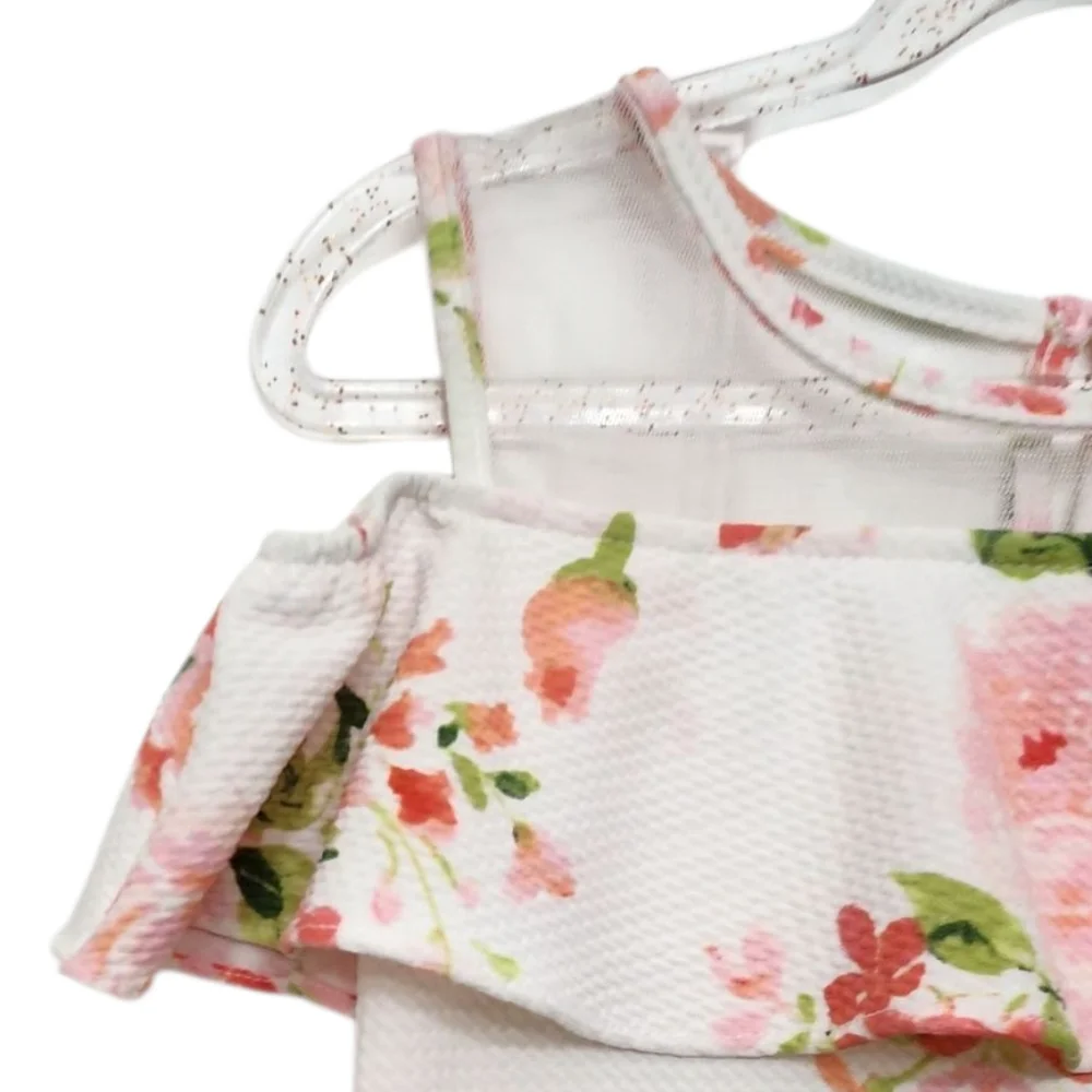 The Children's Place Girls Short Sleeve‎ Floral Cold Shoulder Kids Summer Dress